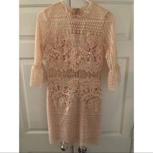 Blush 3 quarter sleeve dress
